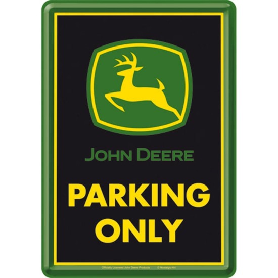 Carte postala metalica John Deere Parking Only Carte postala metalica John Deere Parking Only