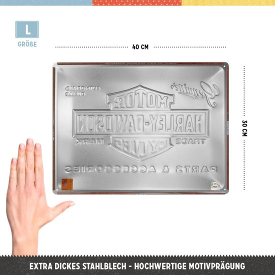Placa decor 30x40 Harley Davidson Parts Accessoires