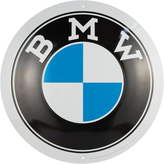 Placa decor 35cm BMW Logo