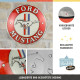 Placa decor 35cm Ford Mustang 3 Stripes Red
