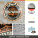 Placa decor 35cm Harley Davidson Genuine Motor Oil