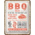 Placa decor metalica 15x20 BBQ Rules