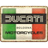 Placa decor metalica 15x20 Ducati Italy Giugiaro Logo