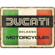 Placa decor metalica 15x20 Ducati Italy Giugiaro Logo
