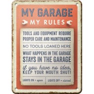 Placa decor metalica 15x20 My Garage My Rules Placa decor metalica 15x20 My Garage My Rules