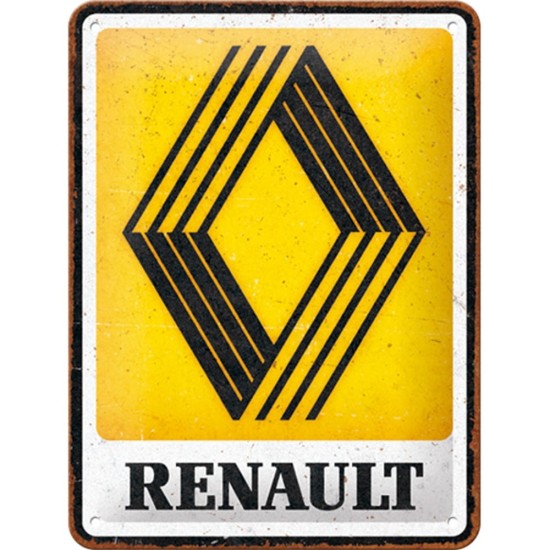 Placa decor metalica 15x20 Renault Logo 1972