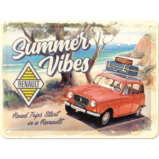 Placa decor metalica 15x20 Renault Summer Vibes