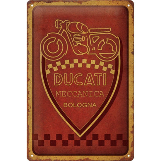Placa decor metalica 20x30 Ducati Meccanica Bologna