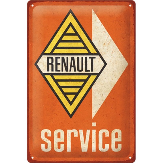 Placa decor metalica 20x30 Renault Service