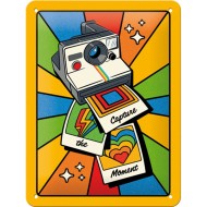 Placa metalica 15X20 Polaroid - Capture the Moment Placa metalica 15X20 Polaroid - Capture the Moment
