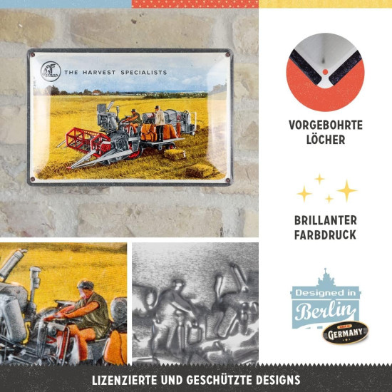 Placa metalica 20x30 Claas The Harvest Specialists