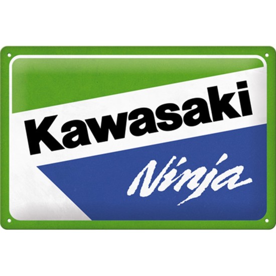 Placa metalica 20x30 Kawasaki - Ninja