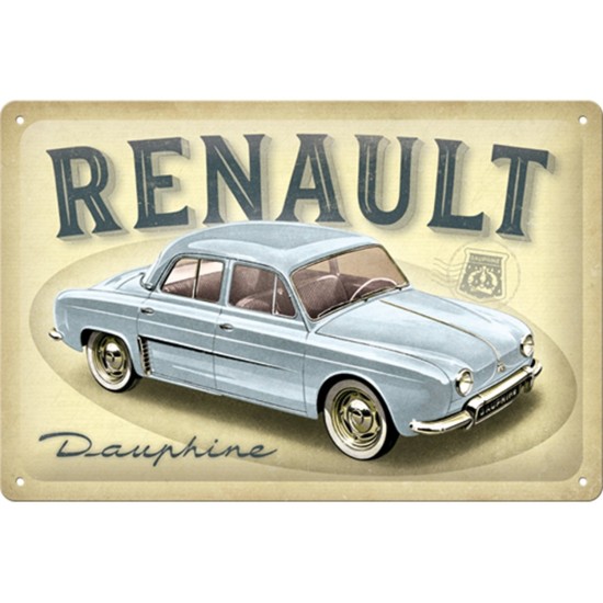 Placa metalica 20x30 Renault Dauphine