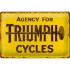 Placa metalica 20x30 Triumph Agency for Cycles - Agentia Motocicletelor