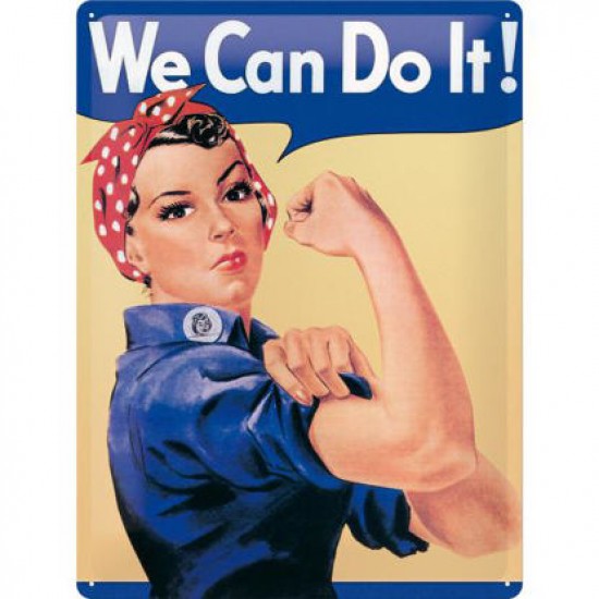 Placa metalica 30x40 WE CAN DO IT