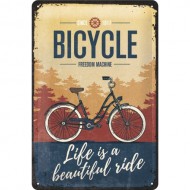 Placa metalice 20x30 Bicycle - Beautiful Ride Placa metalice 20x30 Bicycle - Beautiful Ride