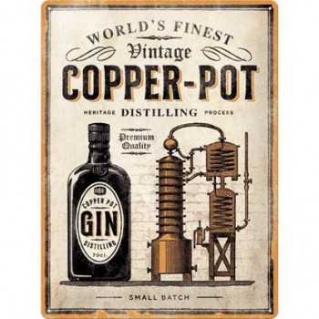 Placa metalica 30x40 Cooper Pot Gin