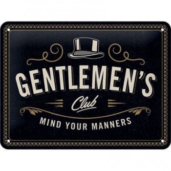 Placa metalica 15x20 Gentlemen's Club
