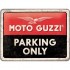 Placa metalica 15x20 Moto Guzzi - Parking Only