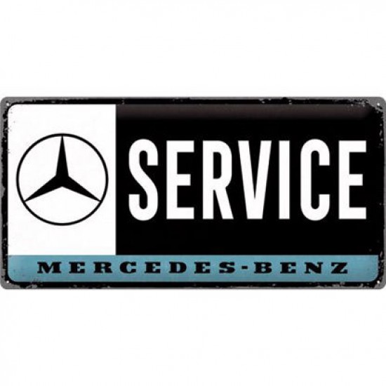 Placa metalica 25x50 Mercedes-Benz - Service
