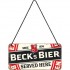 Placa metalica 10x20 Becks - Served Here Label