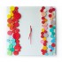 Ceas de perete din lemn - Deco Bubbles Alb