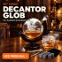 Set cadou Decantor Glob Pământesc pentru whisky, cu 2 pahare și accesorii