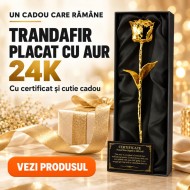 Trandafir placat cu aur 24k Trandafir placat cu aur 24k