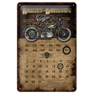 Calendar metalic - Harley Davidson Brick Wall 20x30 cm