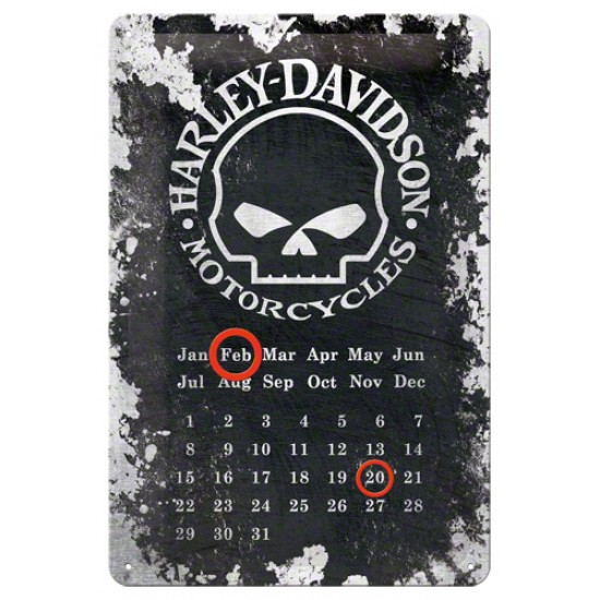Calendar metalic - Harley Davidson Motorcycles 20x30 cm Calendar metalic - Harley Davidson Motorcycles 20x30 cm