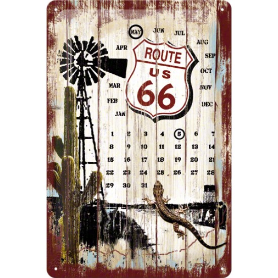 Calendar metalic - Route 66 - Survivors 20x30 cm