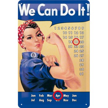 Calendar metalic - We can do it ! 20x30 cm Calendar metalic - We can do it ! 20x30 cm
