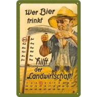 Calendar metalic - Beer 20x30 cm Calendar metalic - Beer 20x30 cm