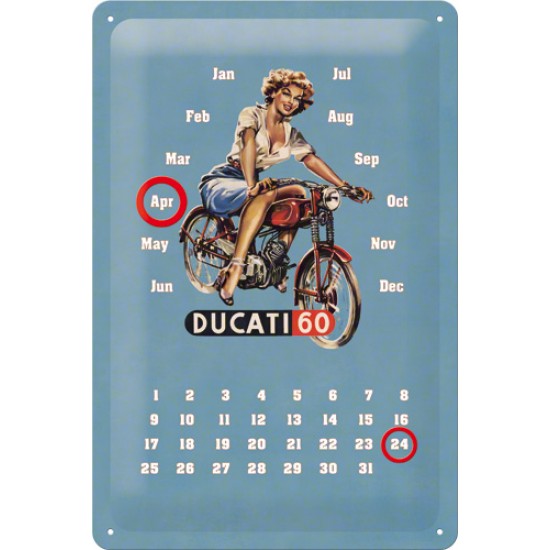 Calendar metalic - Ducati 60 20x30 cm