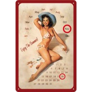 Calendar metalic - Pin Up Summer 20x30 cm Calendar metalic - Pin Up Summer 20x30 cm