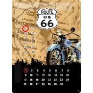 Calendar metalic - Route 66 L 30x40 cm Calendar metalic - Route 66 L 30x40 cm