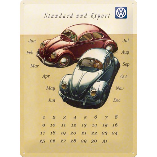 Calendar metalic - Volkswagen 30x40 cm