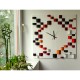 Ceas de perete din lemn - Mozaic - Deco Angles | 70x70 cm