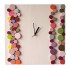 Ceas de perete din lemn - Mozaic - Deco Bubbles - Candy