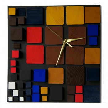 Ceas de perete din lemn - Mozaic - Deco Cubic