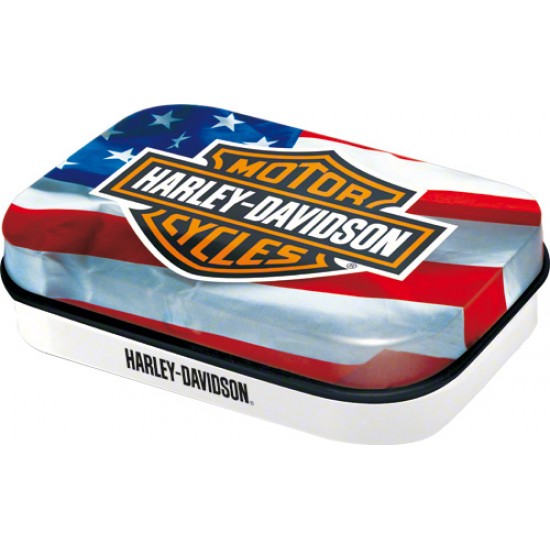 Cutie metalica cu bomboane - Harley Davidson USA Logo