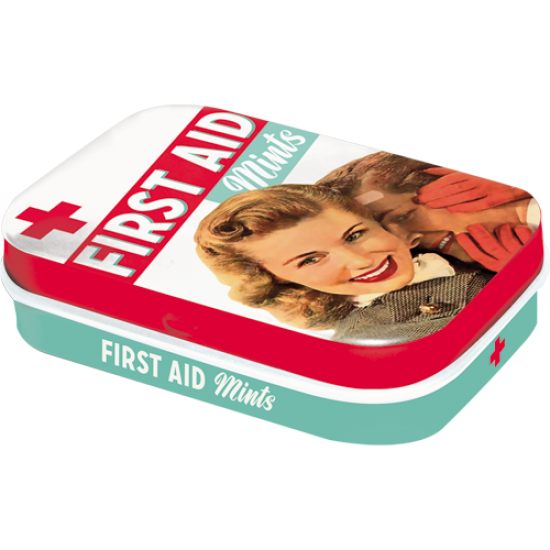 Cutie metalica cu bomboane - First Aid Mints