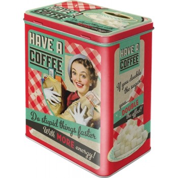 Cutie de depozitare metalica - Have a Coffee Cutie de depozitare metalica - Have a Coffee