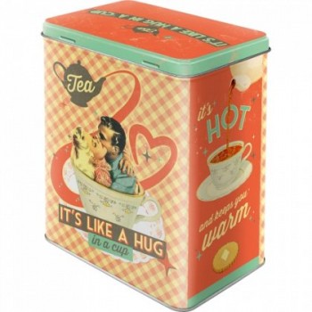 Cutie de depozitare metalica - Tea It's like a hug in a cup Cutie de depozitare metalica - Tea It's like a hug in a cup