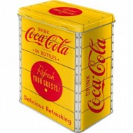 Cutie de depozitare metalica - Coca-Cola - Logo Yellow Cutie de depozitare metalica - Coca-Cola - Logo Yellow