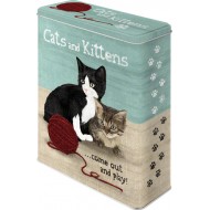 Cutie de depozitare metalica - Cats and Kittens Cutie de depozitare metalica - Cats and Kittens