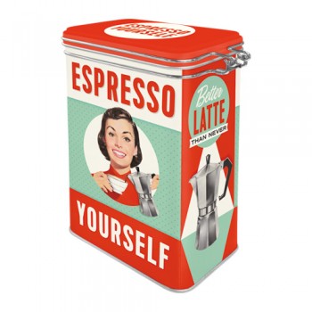 Cutie metalica cu capac etans - Espresso Yourself Cutie metalica cu capac etans - Espresso Yourself