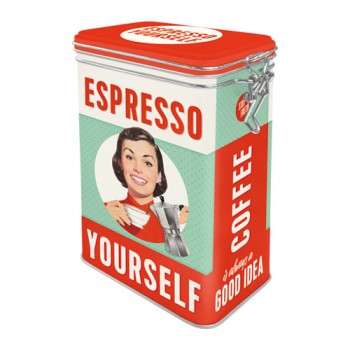 Cutie metalica cu capac etans - Espresso Yourself Cutie metalica cu capac etans - Espresso Yourself