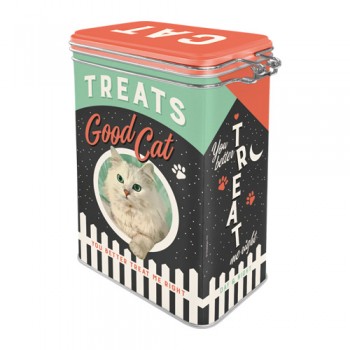 Cutie metalica cu capac etans - Treats Good Cat Cutie metalica cu capac etans - Treats Good Cat