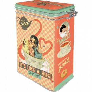 Cutie metalica cu capac etans - Tea It's like a hug in a cup Cutie metalica cu capac etans - Tea It's like a hug in a cup